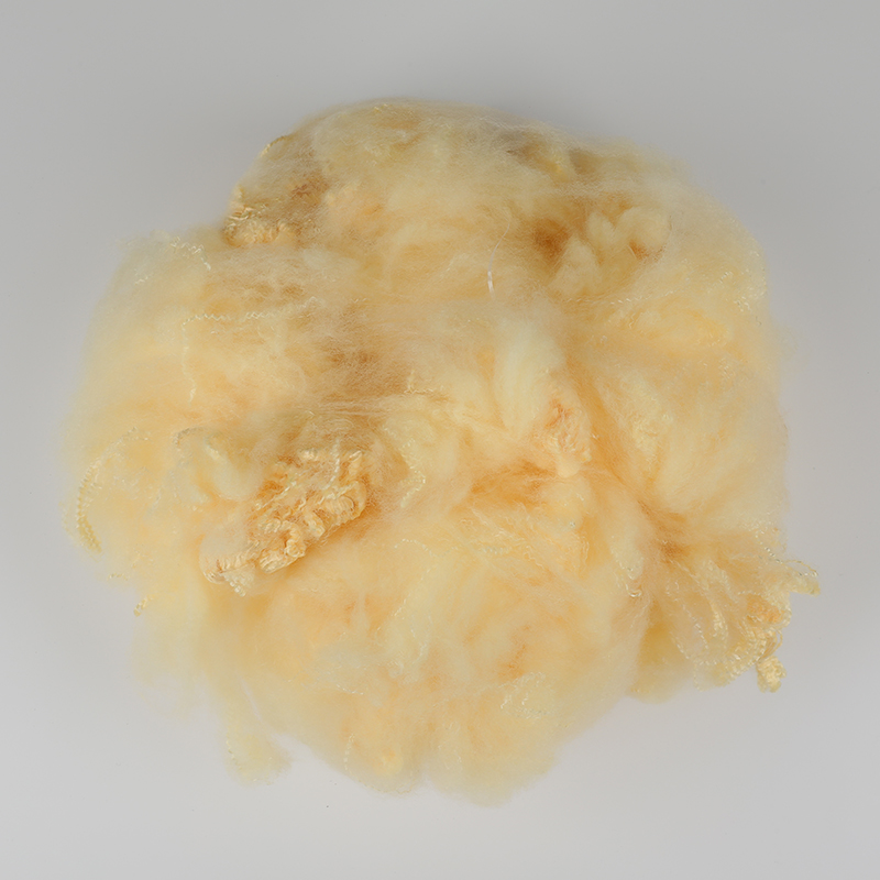 Lys oransje Ull Spinning Polyester Staple Fiber 3D×64mm