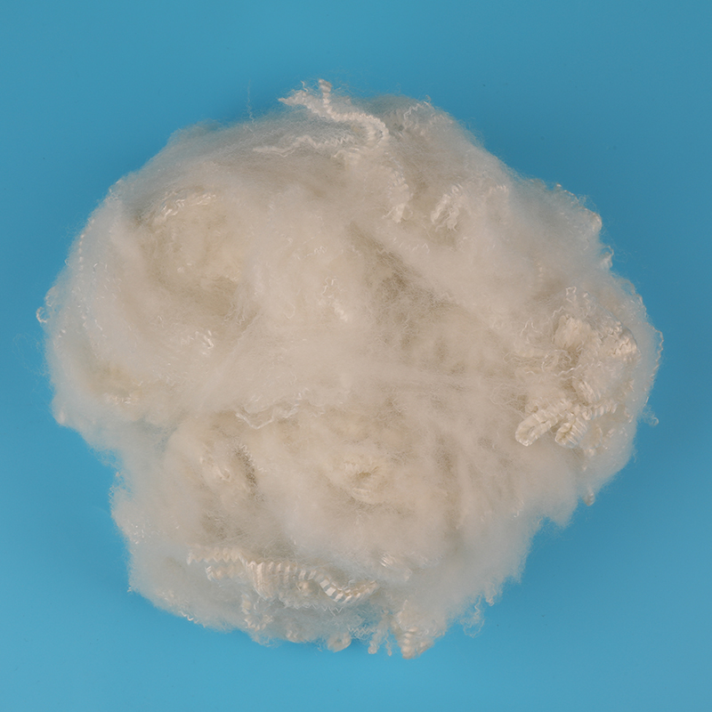 Rå hvit Ull Spinning Polyester Staple Fiber 3D×102mm