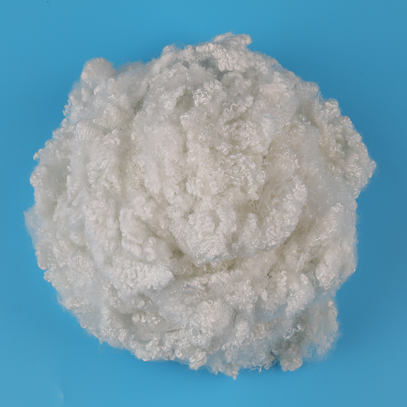 Hvit hul polyester stiftfiber 6D×51mm