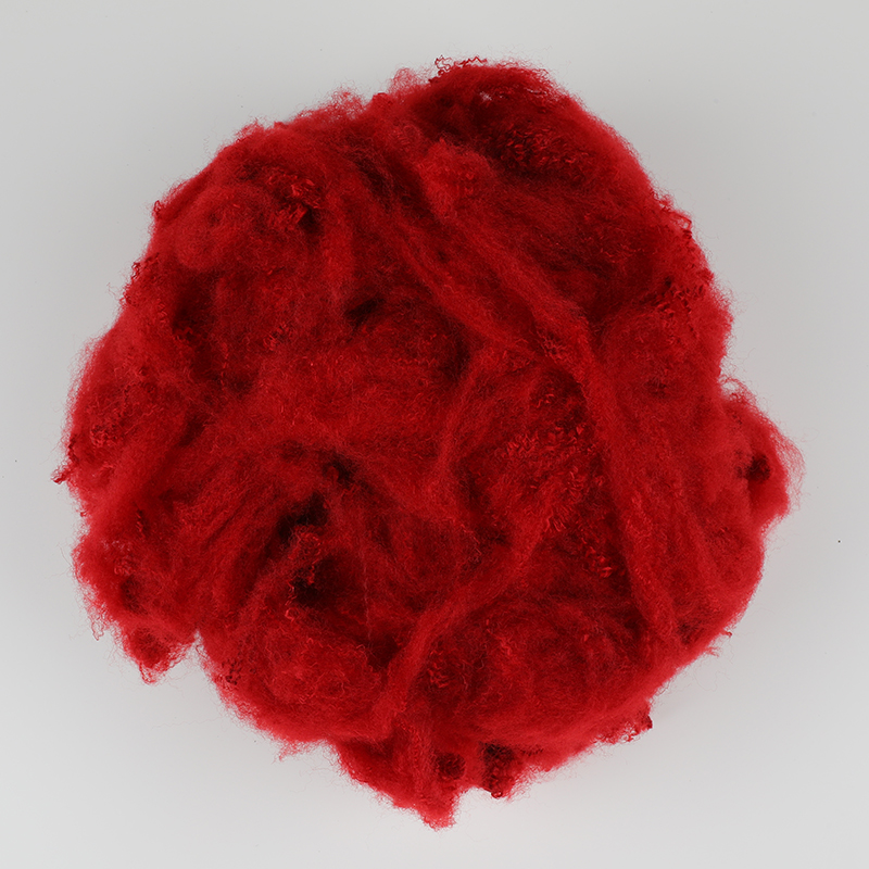 Vinrød Ull Spinning Polyester Staple Fiber 3D×64mm