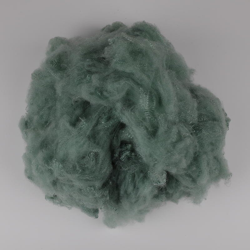 Blekgrønn Ull Spinning Polyester Staple Fiber 3D×64mm